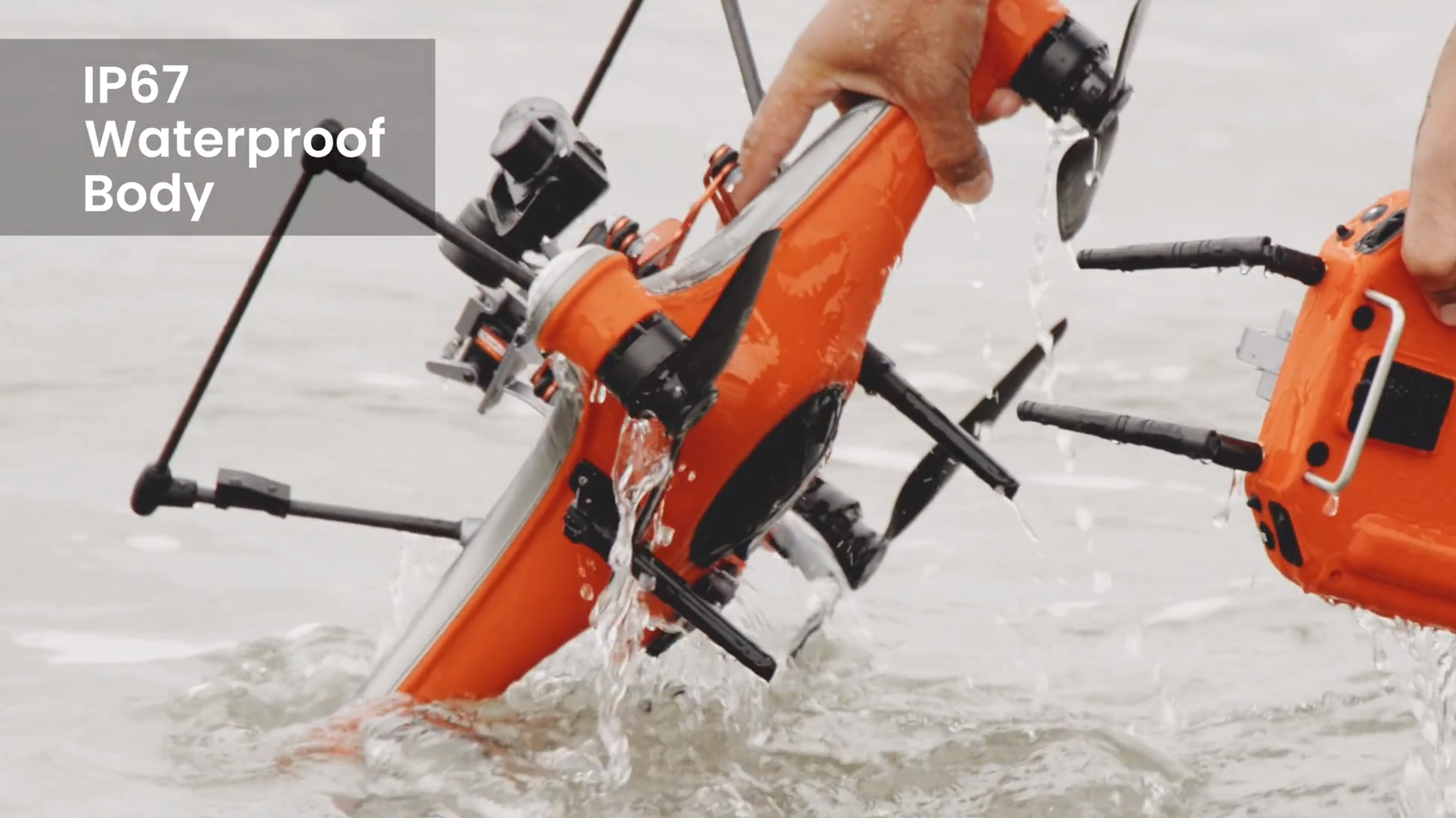 Load video: Introducing SplashDrone 4 - the Most Advanced Waterproof Drone Ever